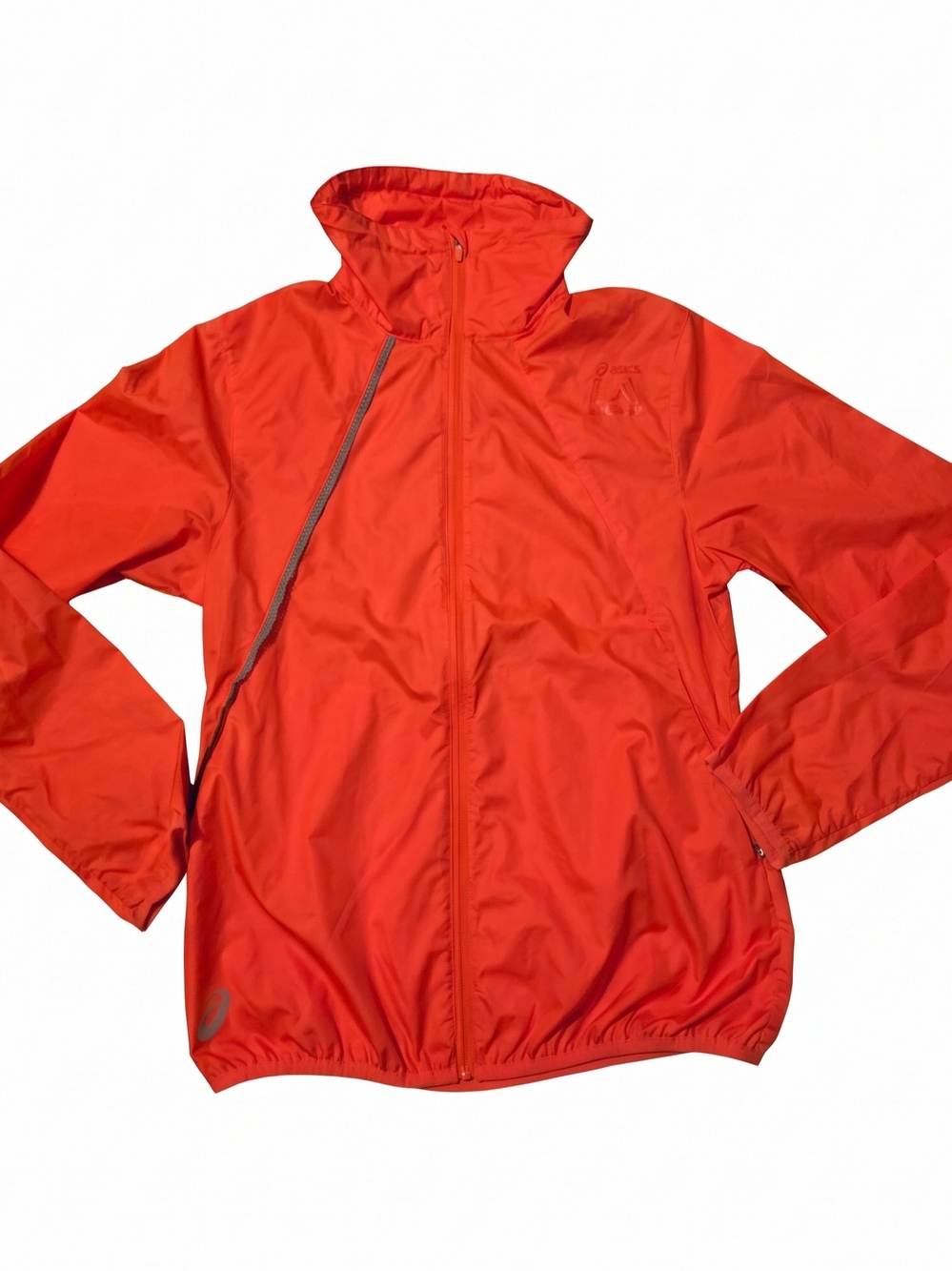 Asics Women's Bright Orange Hooded Windbreaker Jacket